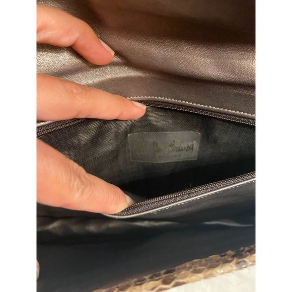 Carlos Falchi Womens Authentic Vintage snake Skin Clutch Purse - Picture 10 of 12